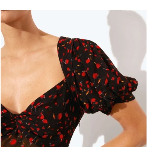 Rat & Boa sexy long maxi dress 90s vibe magnolia floral gown - Picture 11 of 14